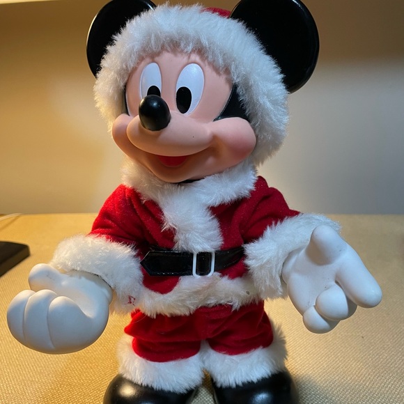 Vintage Arco 10” Posable Santa Mickey Mouse Doll Figure - No Bell or Card - Picture 2 of 9